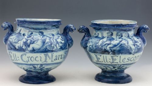 Paire de vases d'électuaires - VENDUS