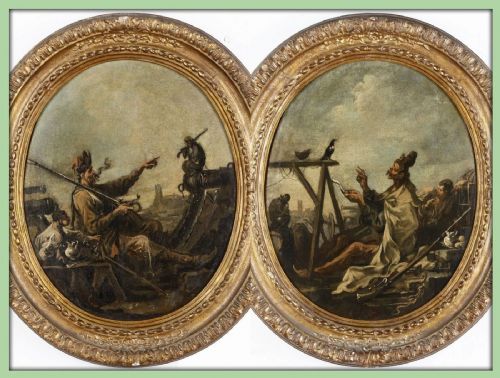 Paire de scènes allégoriques - VENDUES
