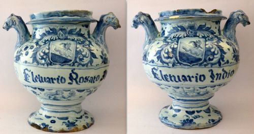 Magnifique paire de vases électuaires - VENDUE