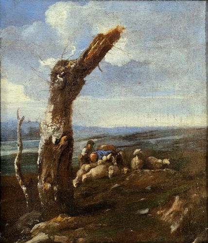 Paysage avec troupeaux - VENDU