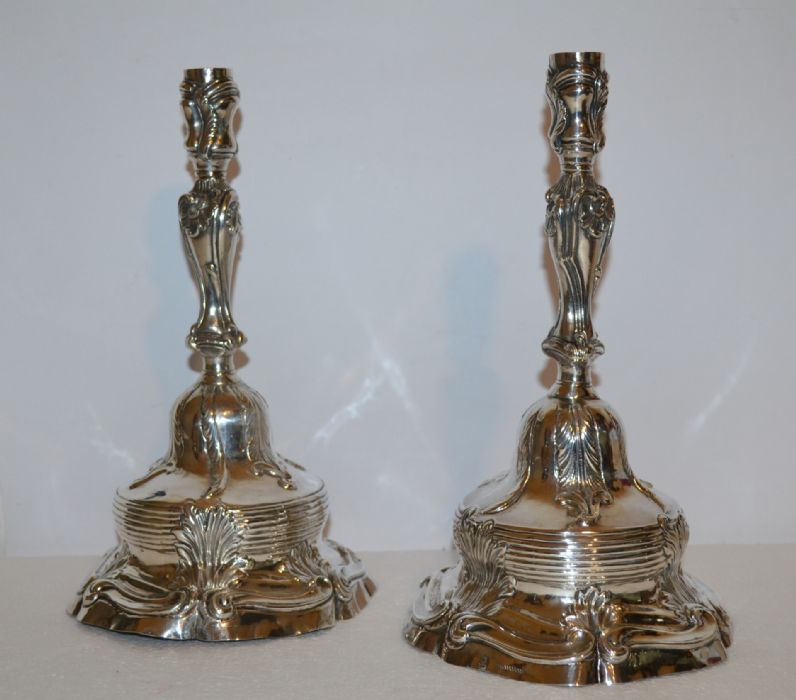 Paire de chandeliers en argent Torretta 1751 - VENDUS