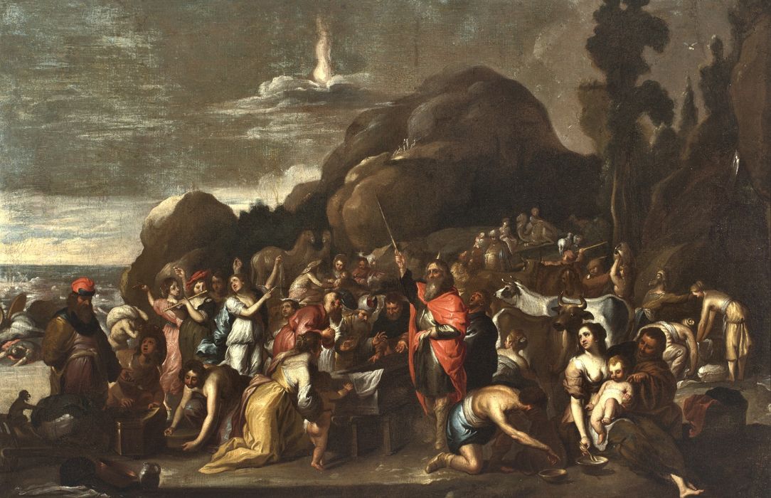 Le témoignage de Moïse - Vincent Malò (Cambrai 1606/1607 - Rome vers 1650 environ)
    